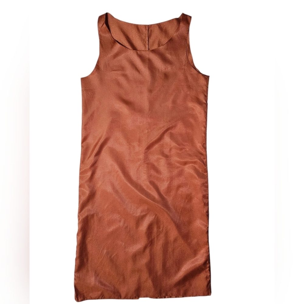 GGC by Jill London Rust Orange Sheath Maxi Dress Medium